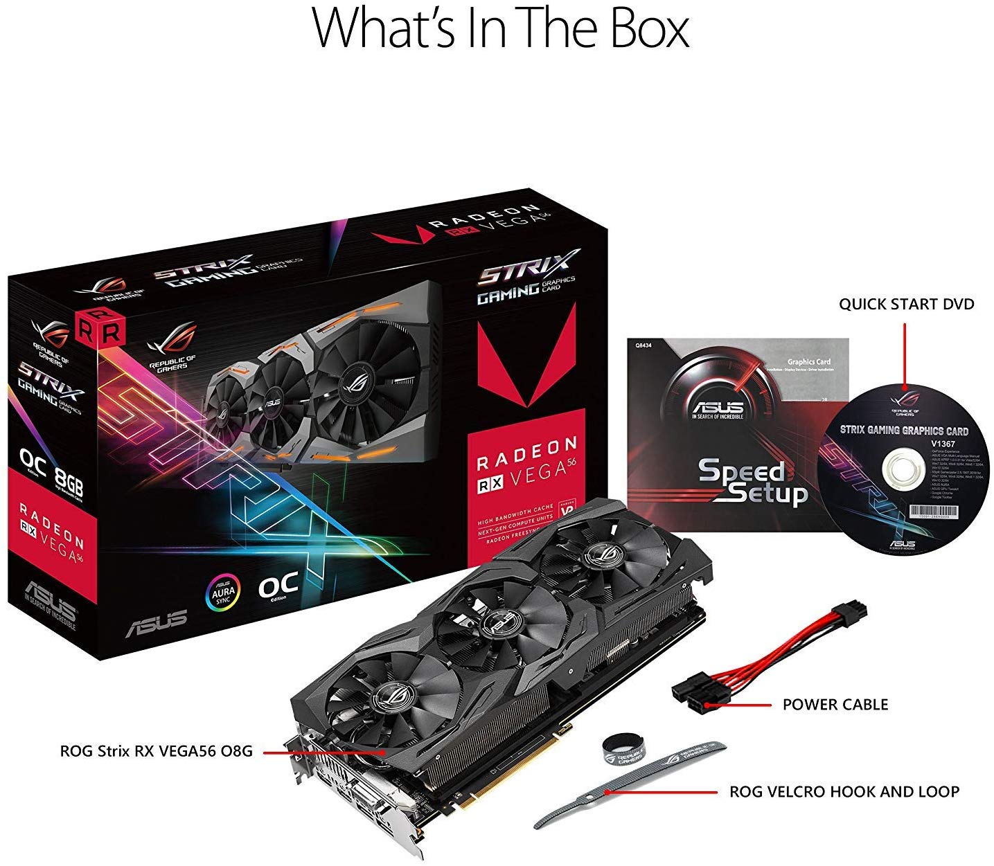 کارت گرافیک ایسوس مدل ROG-STRIX-RXVEGA56-O8G-GAMING