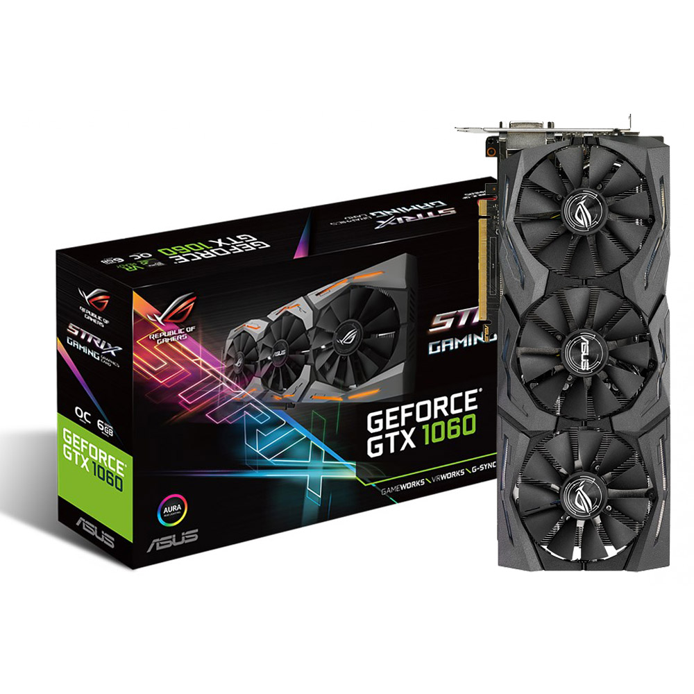 کارت گرافیک ایسوس مدل ROG STRIX-GTX1060-O6G-GAMING