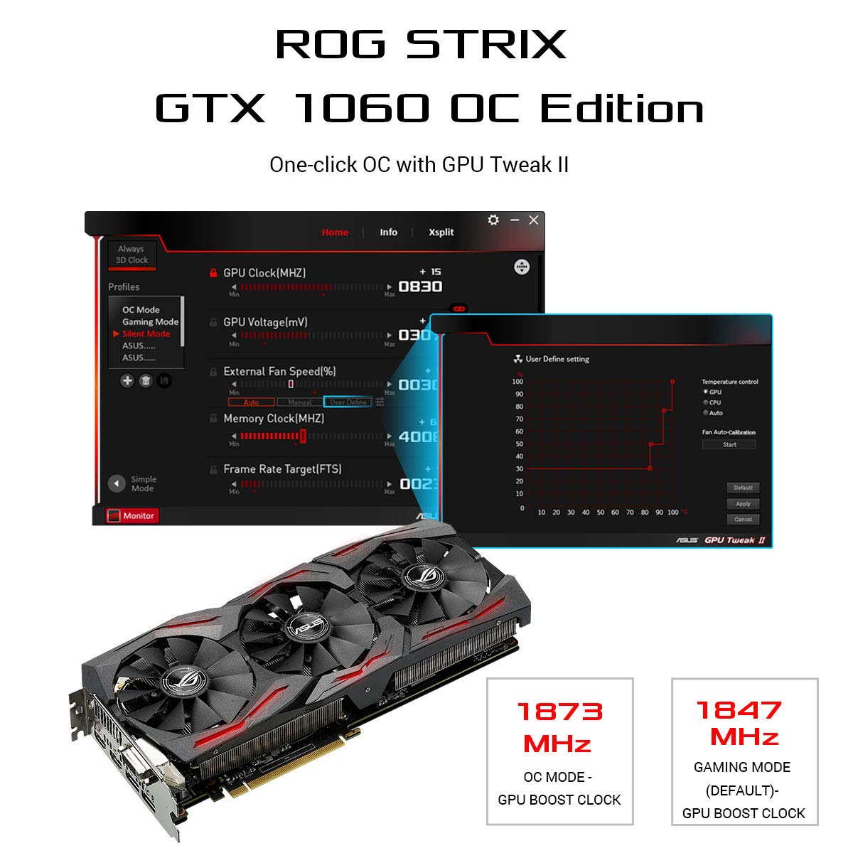 کارت گرافیک ایسوس مدل ROG STRIX-GTX1060-O6G-GAMING