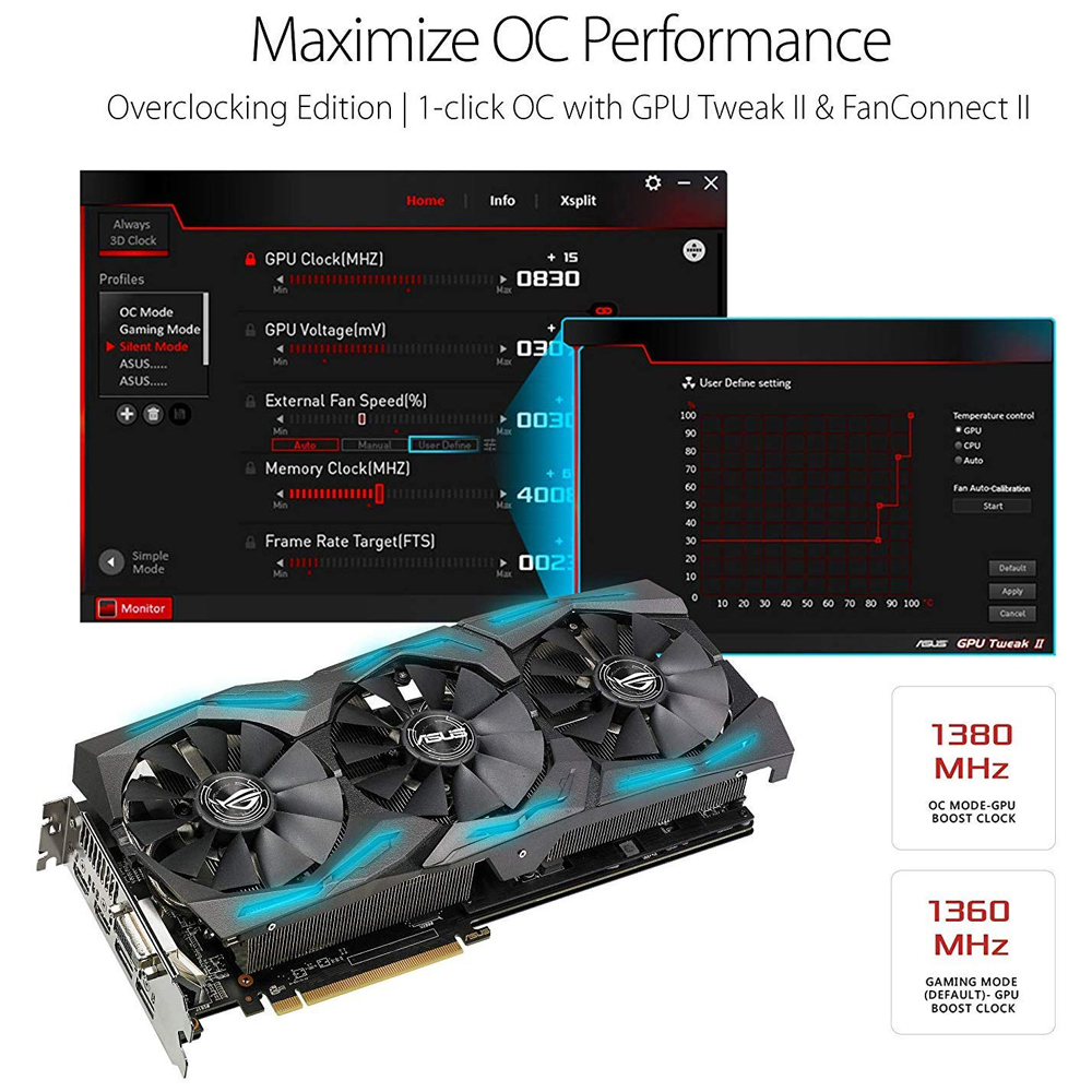 کارت گرافیک ایسوس مدل ROG-STRIX-RX580-O8G-GAMING