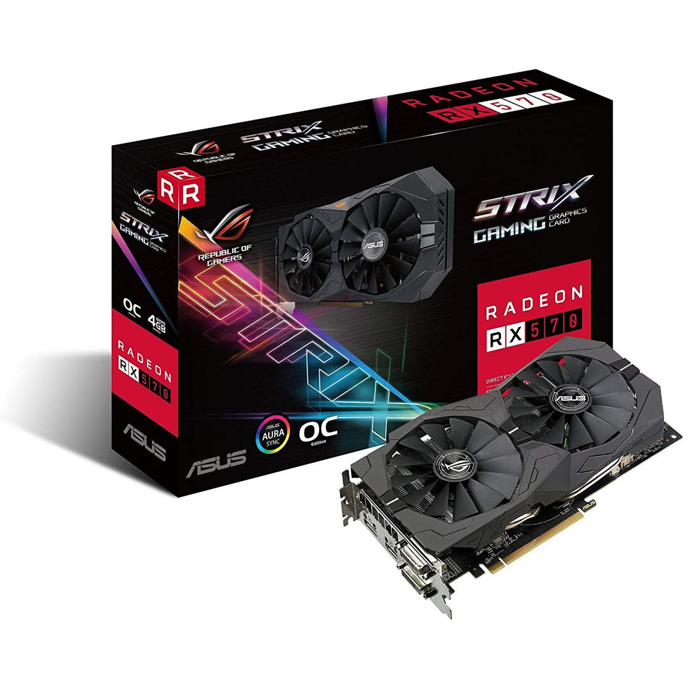 کارت گرافیک ایسوس مدل ROG-STRIX-RX570-O4G-GAMING