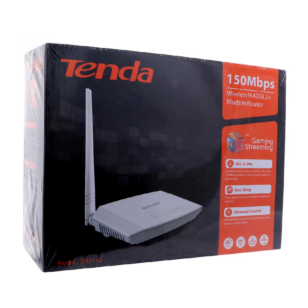 مودم روتر +ADSL2 بیسیم N150 تندا مدل D151 V2