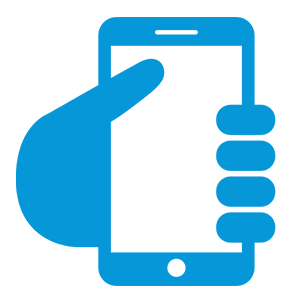 mobile in hand icon