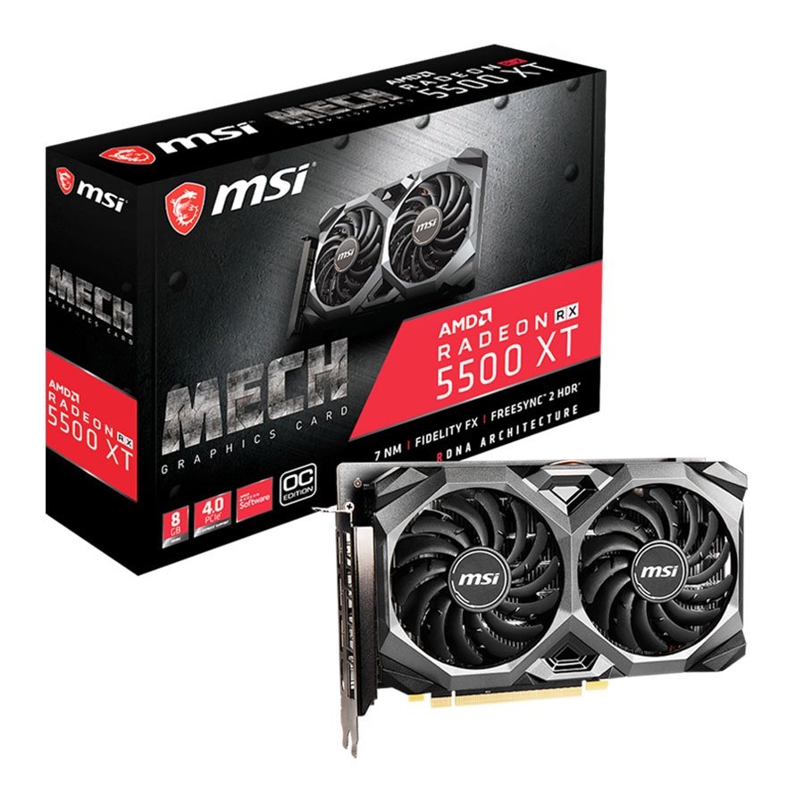 کارت گرافیک ام اس آی مدل RADEON RX5500XT MECH 8G OC