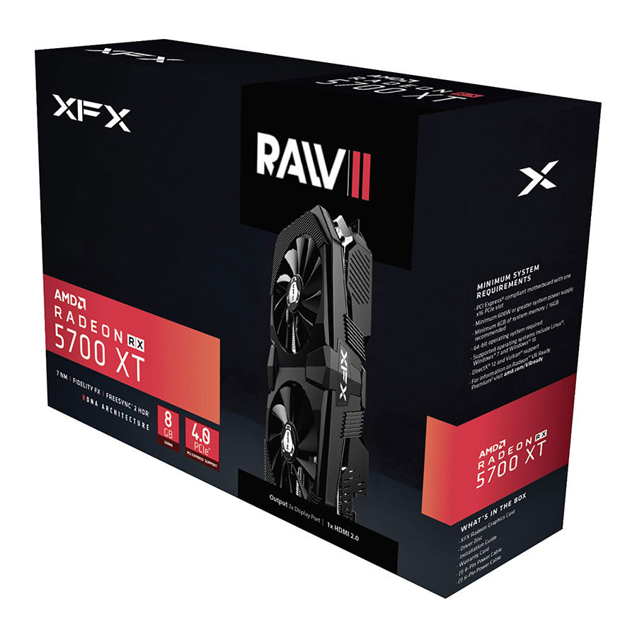 کارت گرافیک ایکس اف ایکس مدل AMD Radeon RX5700 XT 8GB GDDR6 RAW II Ultra