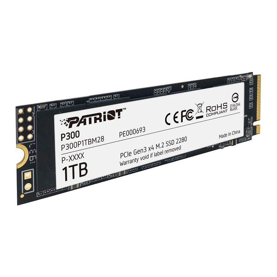 اس اس دی 1 ترابایت پاتریوت مدل P300 M.2 PCIe Gen 3 x4