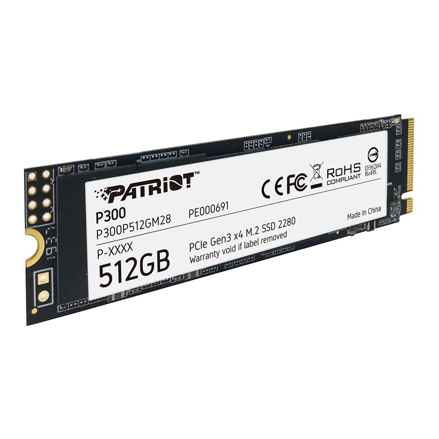 اس اس دی 512 گیگابایت پاتریوت مدل P300 M.2 PCIe Gen 3 x4