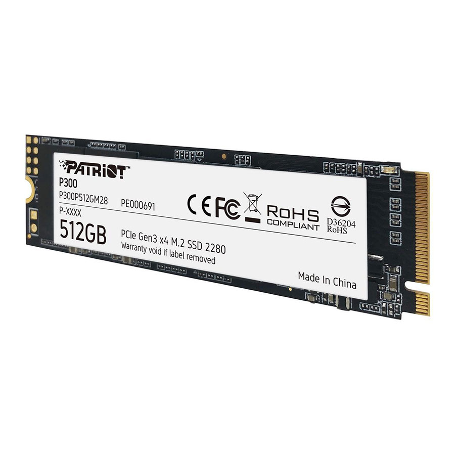 اس اس دی 512 گیگابایت پاتریوت مدل P300 M.2 PCIe Gen 3 x4