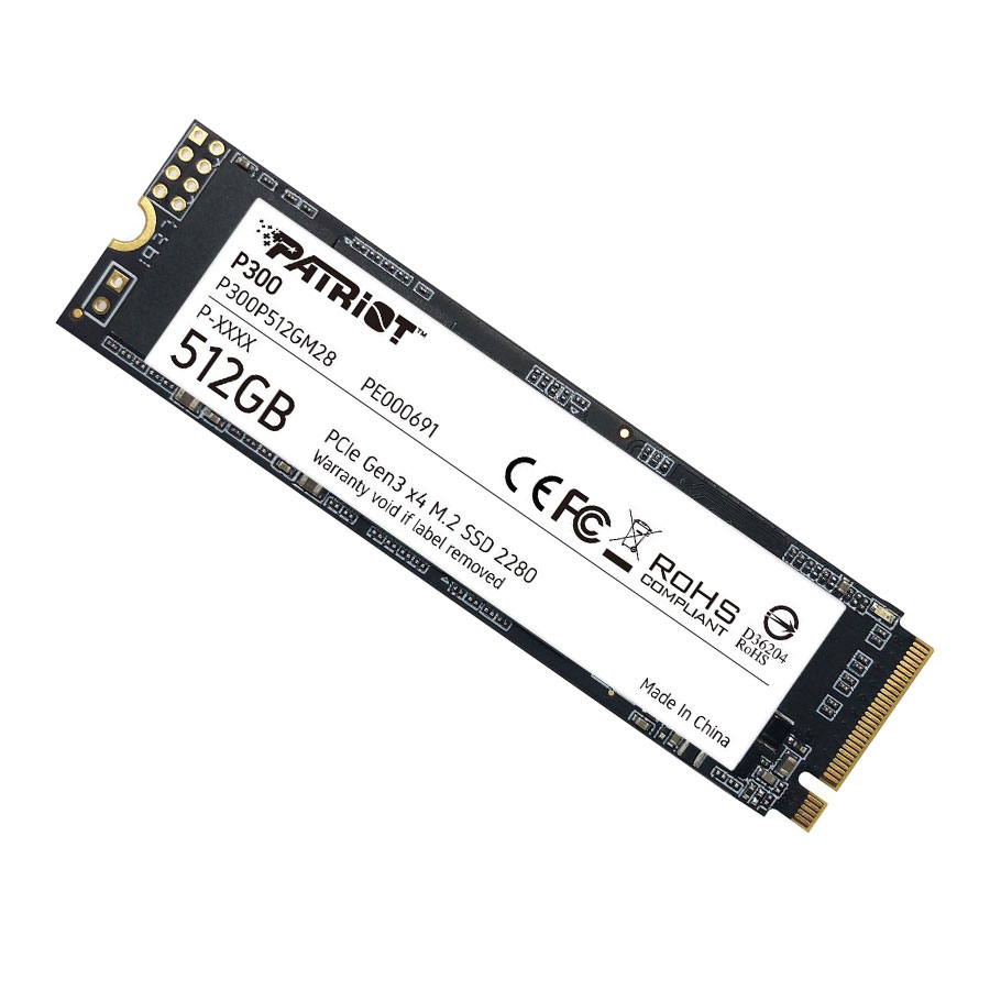 اس اس دی 512 گیگابایت پاتریوت مدل P300 M.2 PCIe Gen 3 x4