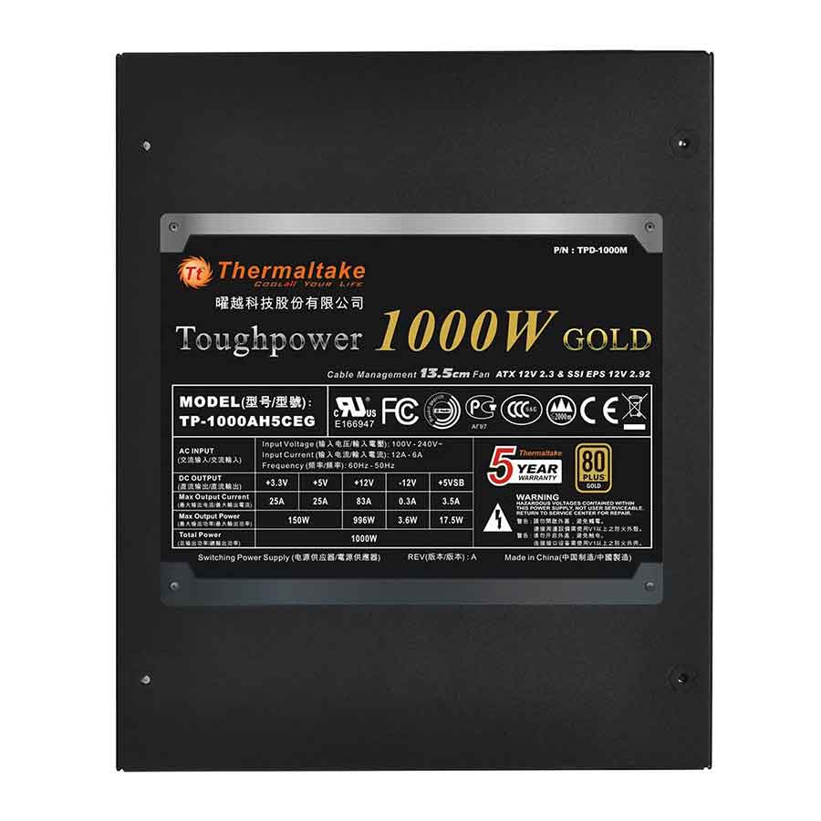 پاور کامپیوتر 1000 وات نیمه ماژولار ترمالتیک مدل Toughpower Gold