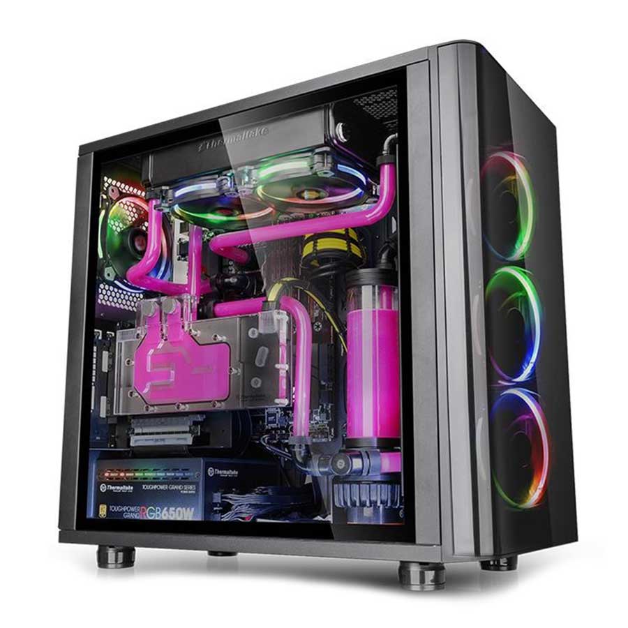 کیس کامپیوتر ترمالتیک مدل View 31 Tempered Glass RGB Edition