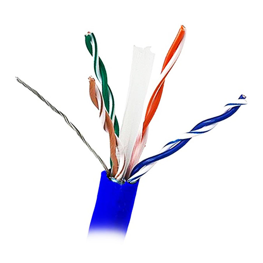 کابل شبکه 305 متری تمام مس 048 روکش PVC مدل Cat6 UTP