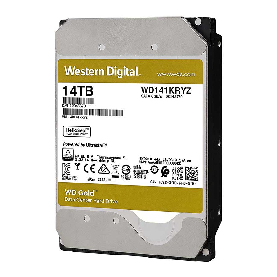 هارد اینترنال 14 ترابایت وسترن دیجیتال مدل GOLD WD141KRYZ