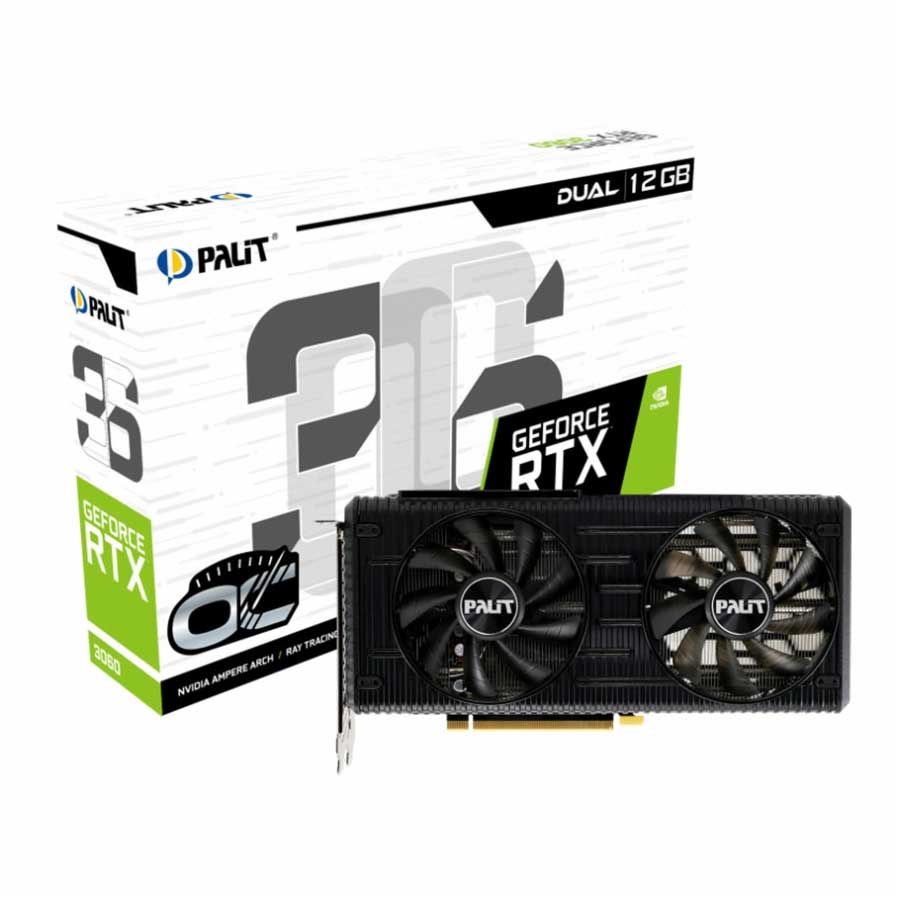 کارت گرافیک پلیت مدل GeForce RTX3060 Dual OC 12GB GDDR6