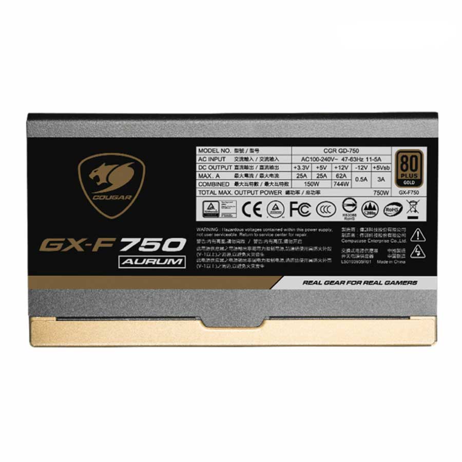 پاور کامپیوتر 750 وات تمام ماژولار کوگار مدل GX-F AURUM-750W