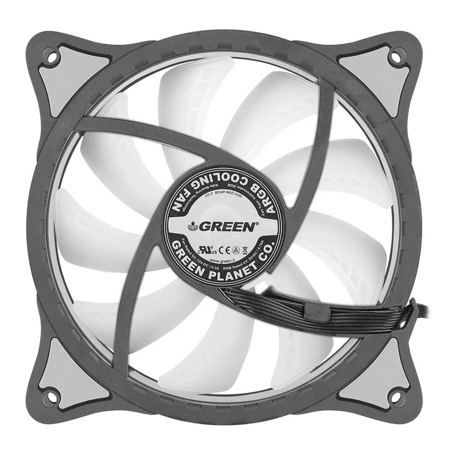 کیت 3 عددی فن کیس گرین مدل HURACAN FAN GFK120M-ARGB