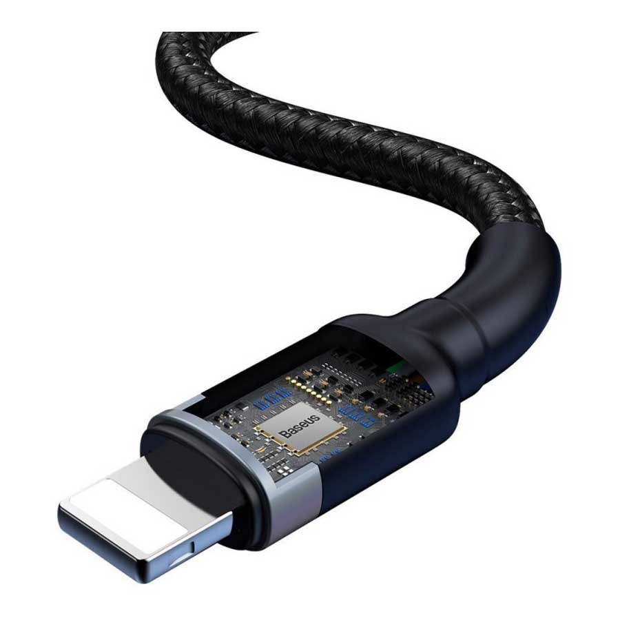 کابل تبدیل USB/USB-C به لایتنینگ باسئوس مدل Cafule 2in1 PD CATKLF-ELG1