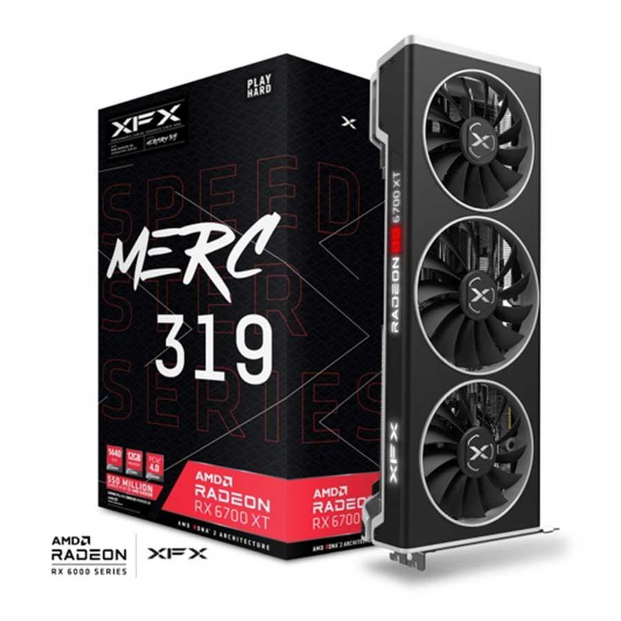 کارت گرافیک ایکس اف ایکس SPEEDSTER MERC 319 AMD Radeon RX6700 XT BLACK