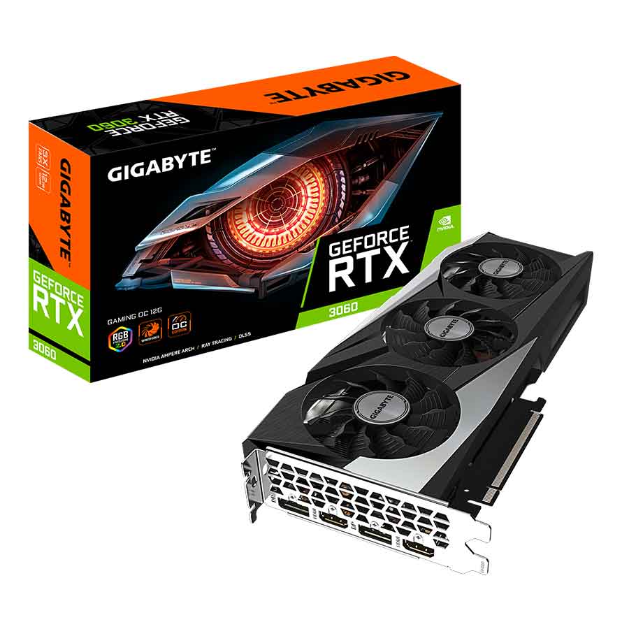 کارت گرافیک گیگابایت مدل GeForce RTX3060 GAMING OC 12GB LHR