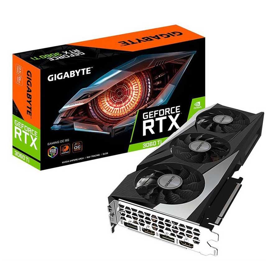 کارت گرافیک گیگابایت GeForce RTX3060 Ti GAMING OC 8G LHR