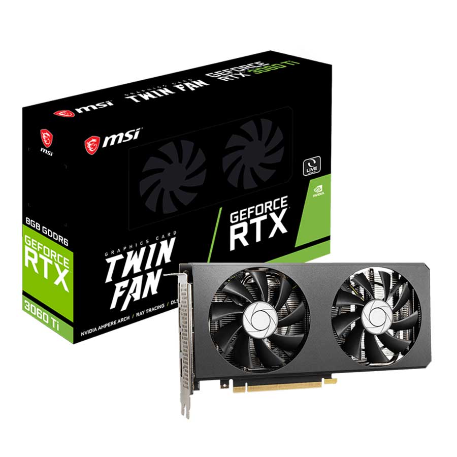 کارت گرافیک ام اس آی GeForce RTX3060 Ti TWIN FAN 8G LHR