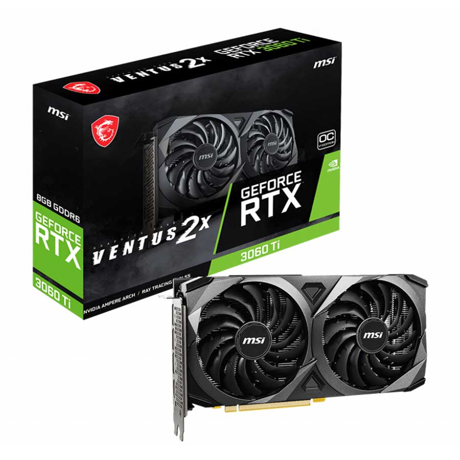 کارت گرافیک ام اس آی GeForce RTX3060 Ti VENTUS 2X 8G LHR