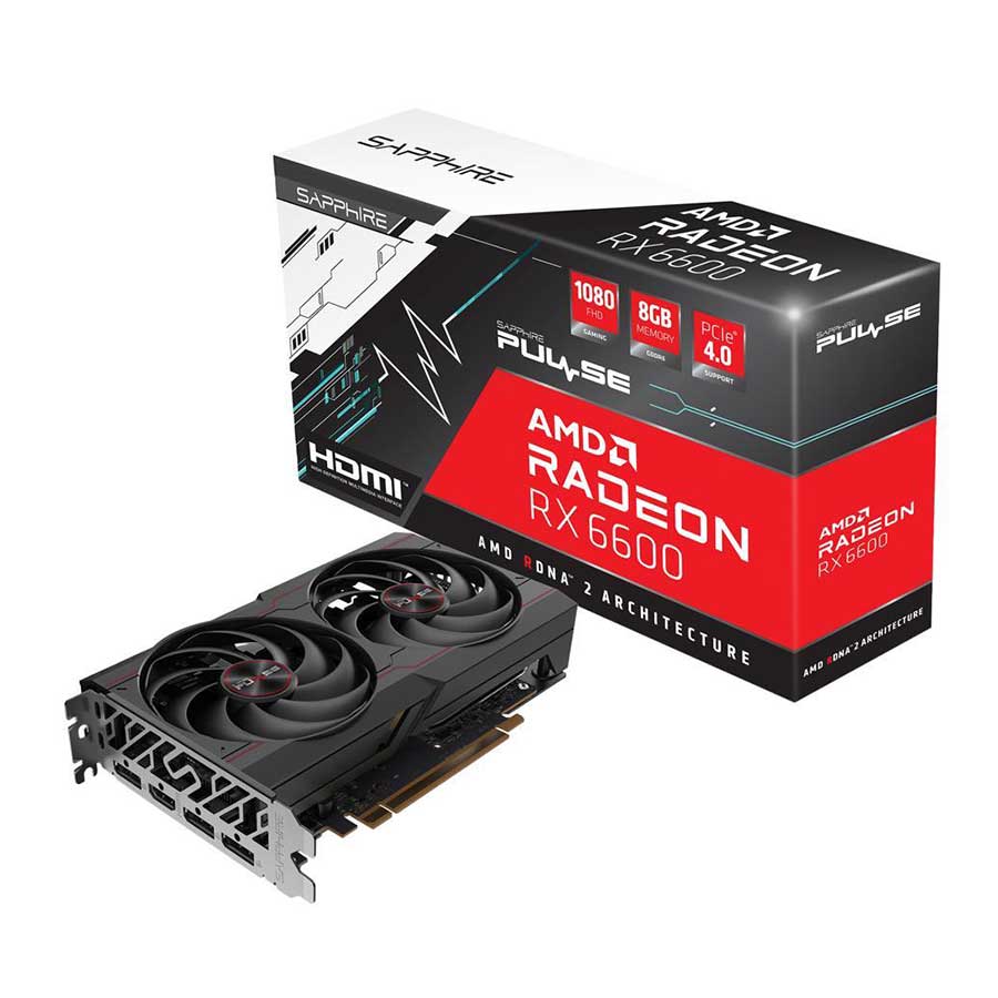 کارت گرافیک سافایر مدل PULSE AMD Radeon RX6600 8GB