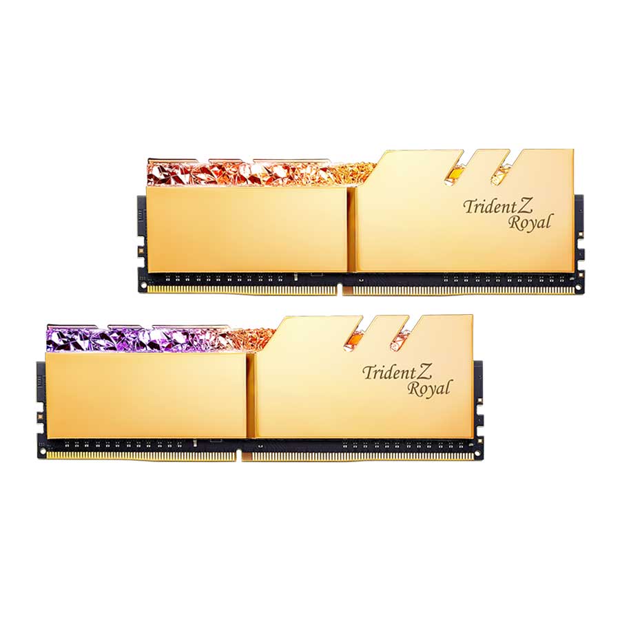 Trident Z Royal GOLD 16GB DUAL 3600MHz CL18 DDR4 1 رم جی اسکیل مدل Trident Z Royal GOLD 16GB DUAL 3600MHz CL18 DDR4