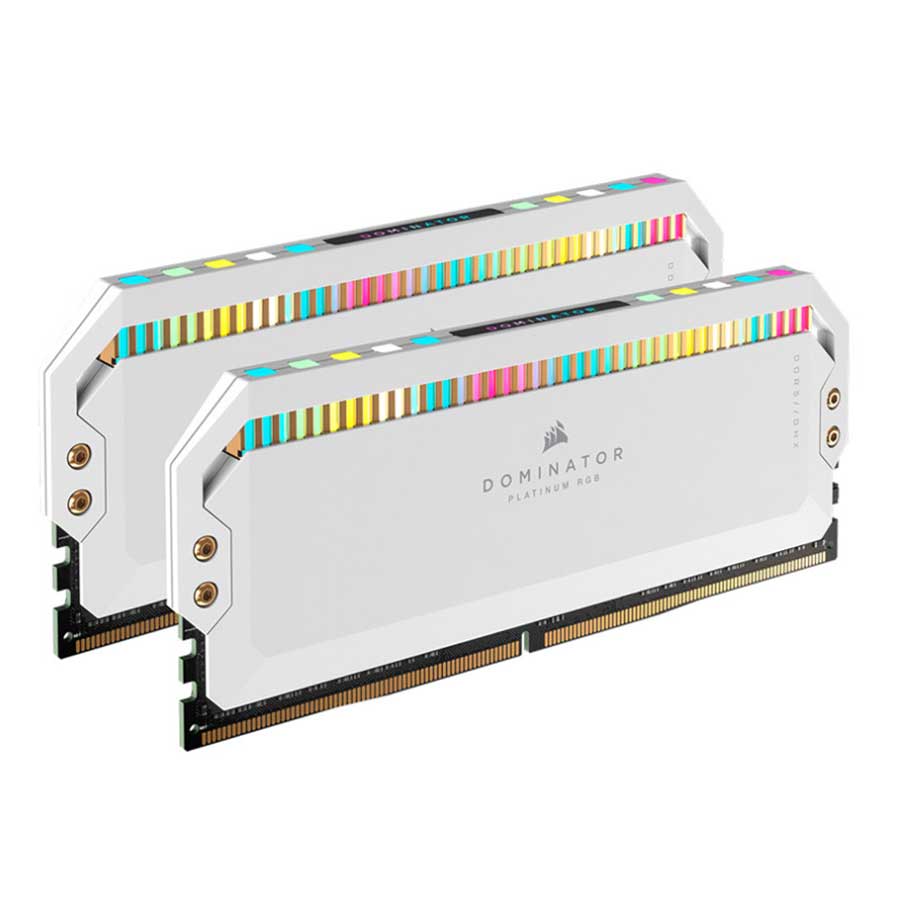 رم کورسیر Dominator Platinum RGB White 32GB DUAL 5200MHz CL38 DDR5