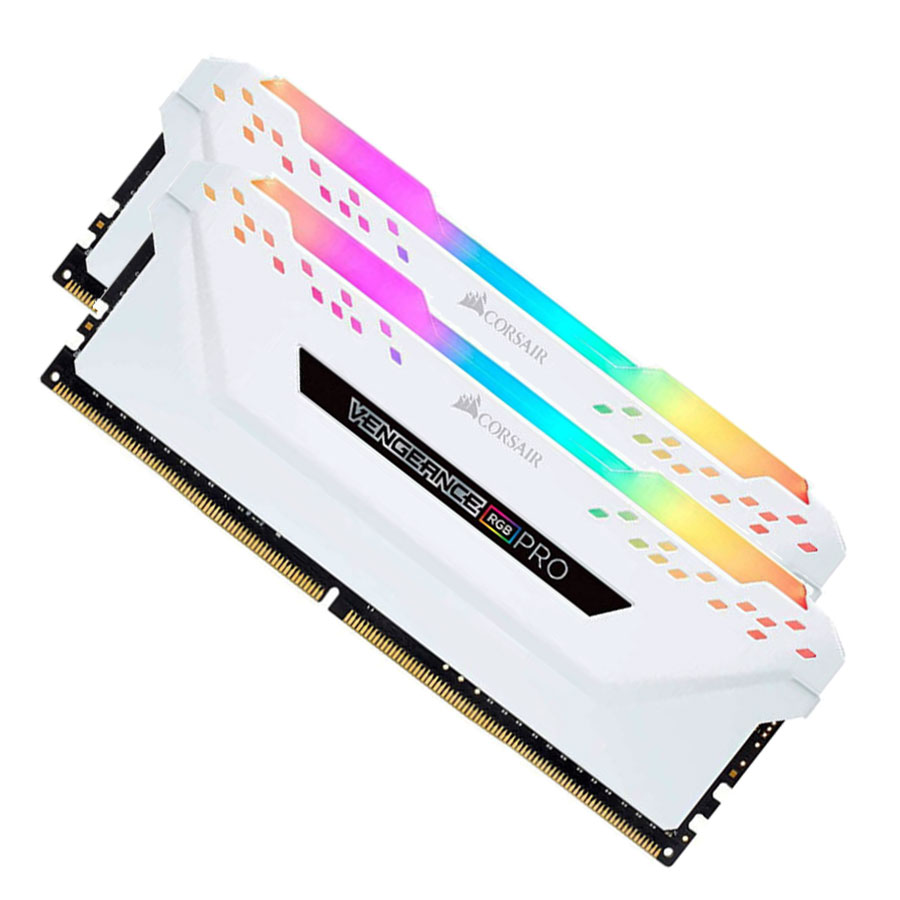 رم کورسیر VENGEANCE RGB PRO White 16GB Dual 3200MHz CL16