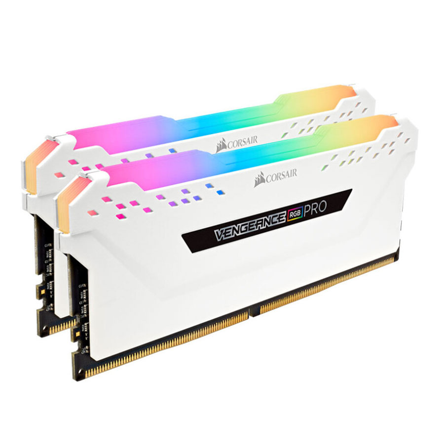 رم کورسیر VENGEANCE RGB PRO White 16GB Dual 3200MHz CL16
