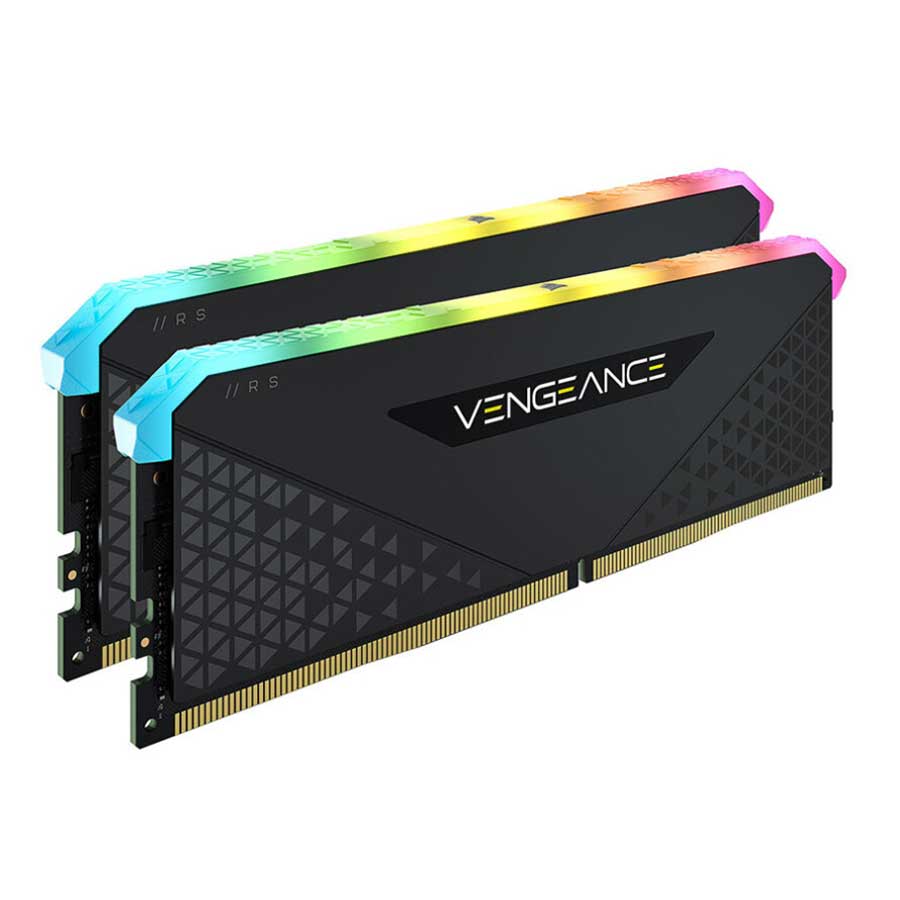 رم کورسیر VENGEANCE RGB RS Black 32GB DUAL 3600MHz CL18