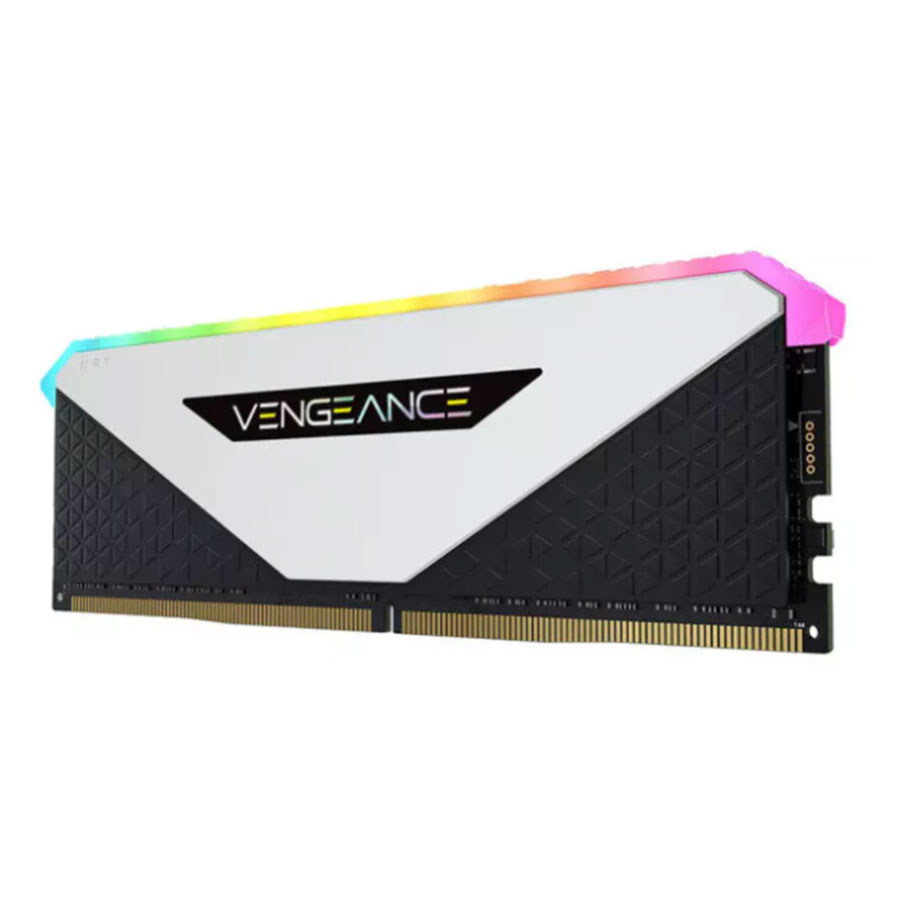 رم کورسیر VENGEANCE RGB RT White 16GB Dual 3200MHz CL16