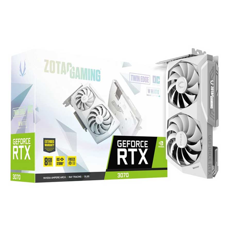 کارت گرافیک زوتاک GAMING GeForce RTX3070 Twin Edge OC White Edition LHR 8GB