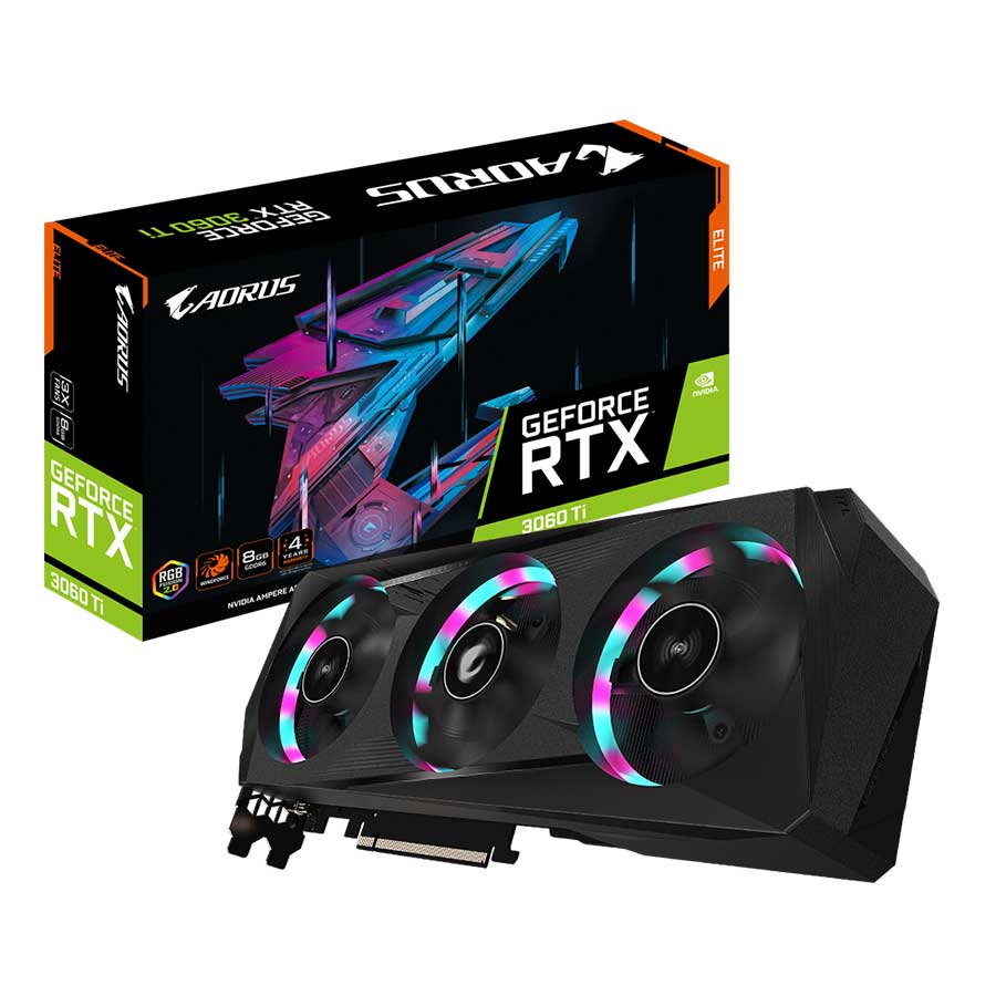 کارت گرافیک گیگابایت AORUS GeForce RTX3060 Ti ELITE 8G