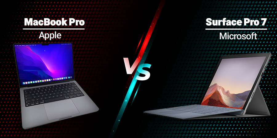 مقایسه لپ تاپ اپل MacBook Pro و مایکروسافت Surface Pro 7