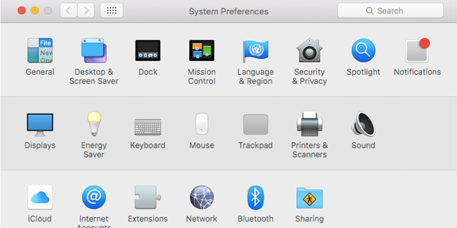 System Preferences در مک بوک ها