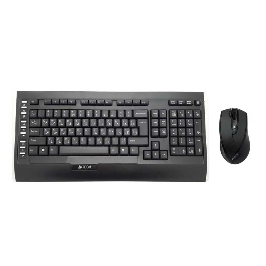 کیبورد و ماوس بی‌سیم ای فورتک مدل 9300F