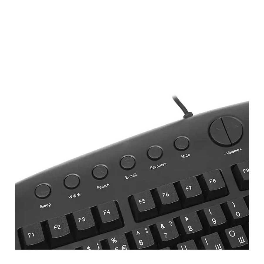 کیبورد و ماوس گیمینگ باسیم ای فورتک مدل KX-2810
