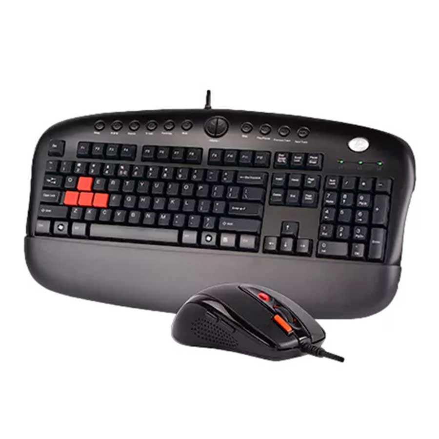 کیبورد و ماوس گیمینگ باسیم ای فورتک مدل KX-2810