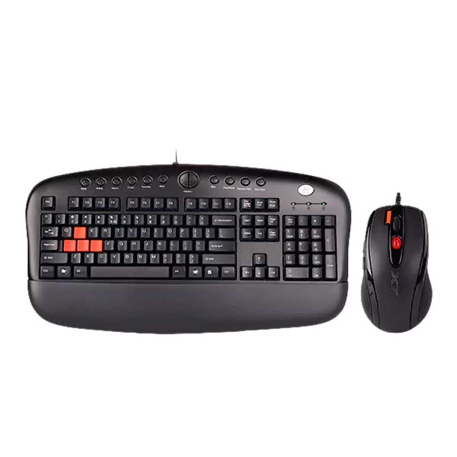 کیبورد و ماوس گیمینگ باسیم ای فورتک مدل KX-2810