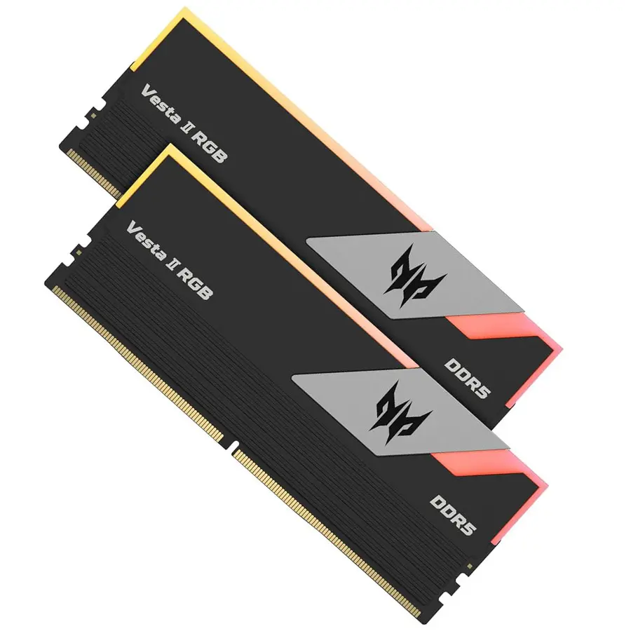 رم دسکتاپ DDR5 دو کاناله 6000 مگاهرتز CL36 ایسر مدل Predator Vesta II ظرفیت 32 گیگابایت