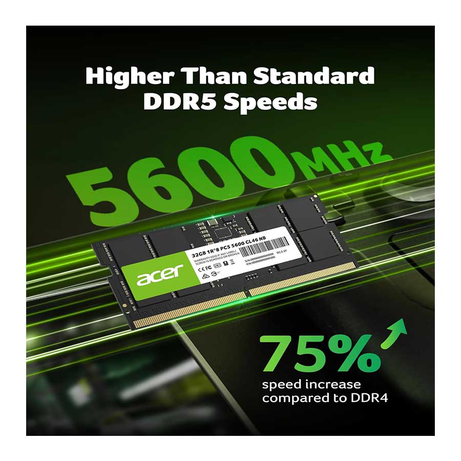 رم لپ تاپ ایسر مدل SD200 32GB 5600MHz CL46 DDR5