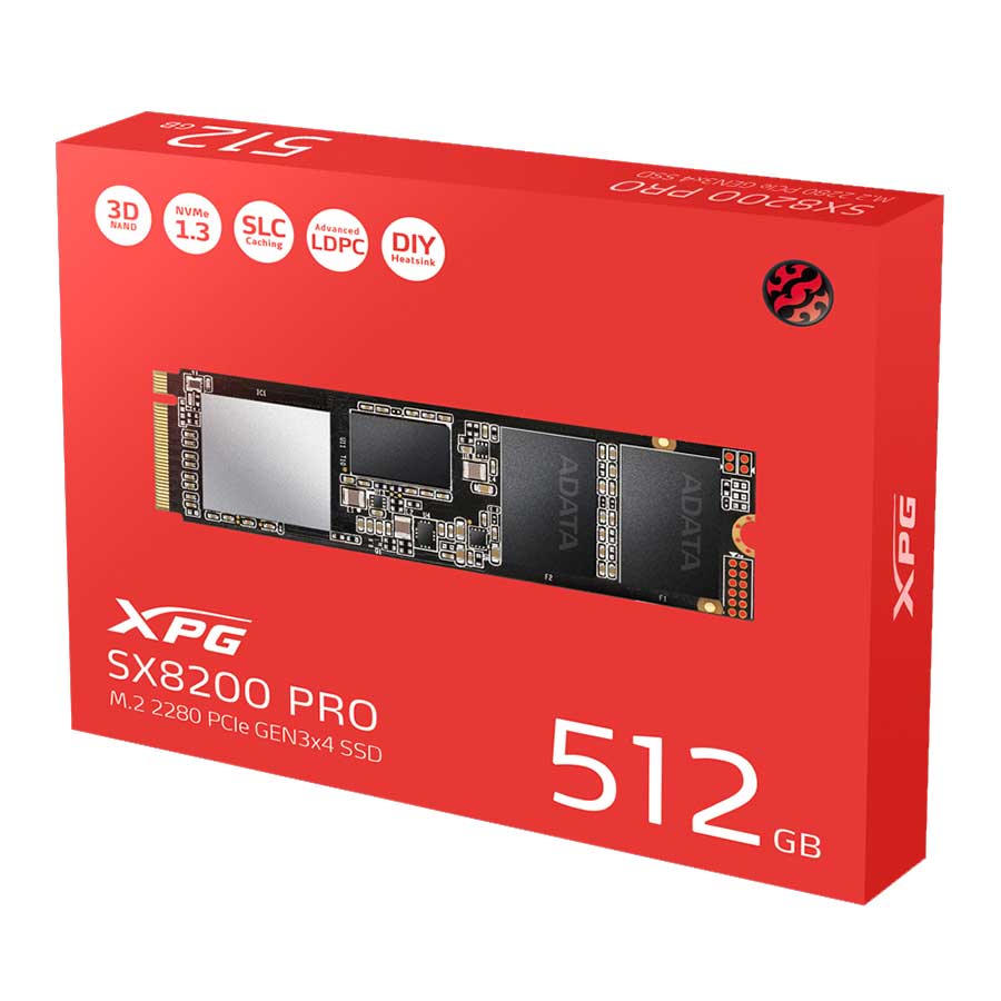 اس اس دی 512 گیگابایت ای دیتا مدل SX8100 PCIe M.2 2280