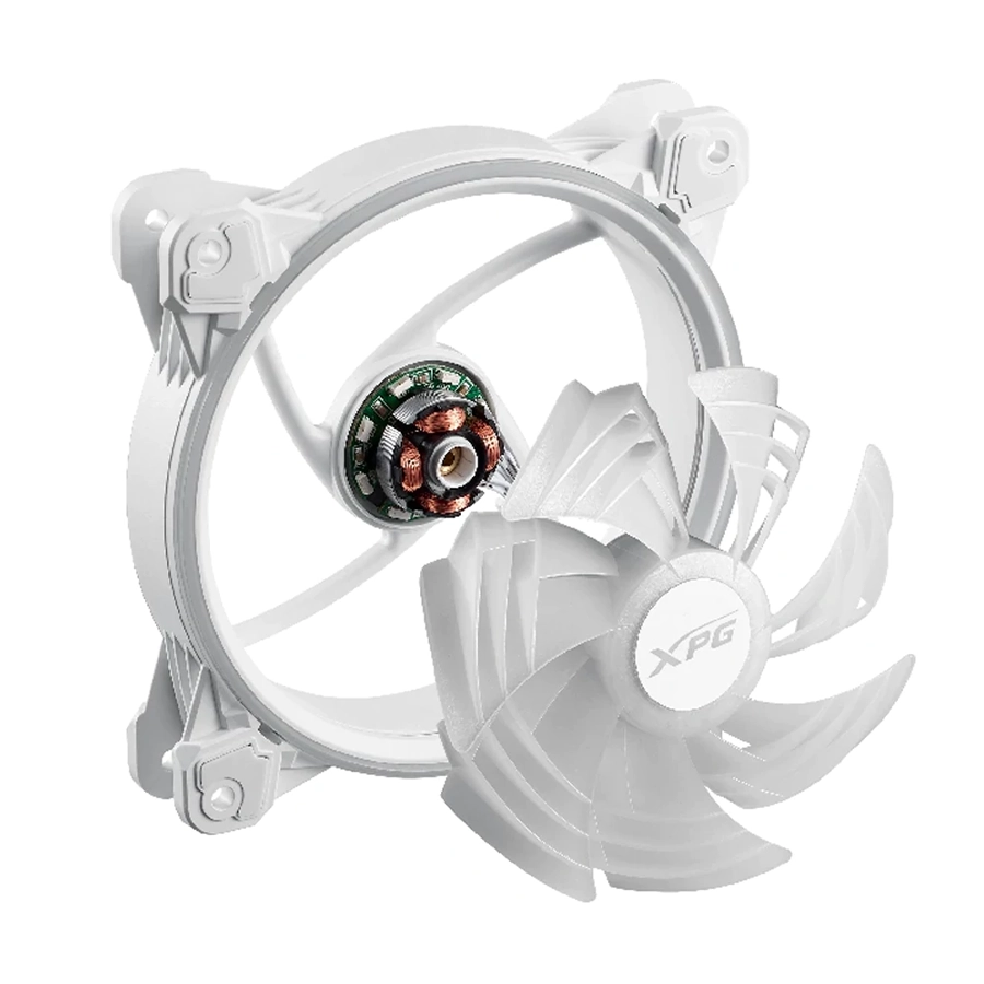 فن خنک کننده کیس کامپیوتر ای‌دیتا مدل XPG Hurricane PWM White 120 ARGB