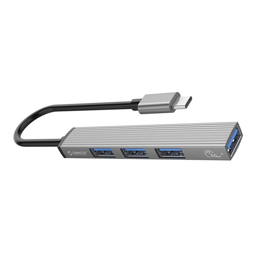 هاب USB-C چهار پورت اوریکو مدل AH-13-GY-BP