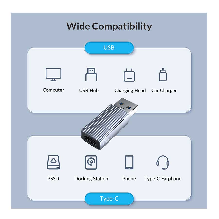 تبدیل USB 3.1 به USB-C اوریکو مدل AH-AC10-GY-BP