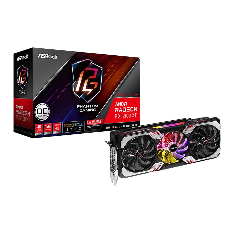 کارت گرافیک ازراک مدل AMD Radeon RX 6900 XT Phantom Gaming D 16G OC GDDR6