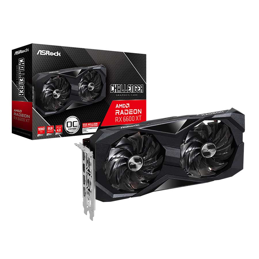 کارت گرافیک ازراک AMD Radeon RX6600 XT Challenger D 8GB OC