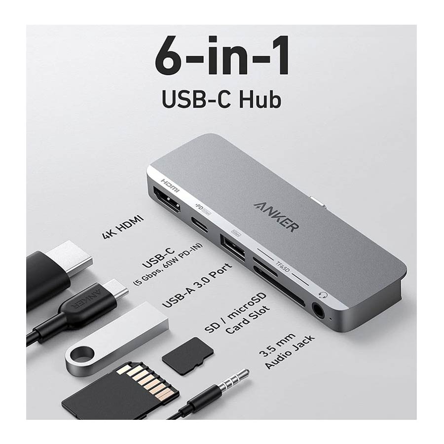 هاب USB-C شش پورت انکر مدل A8363 541